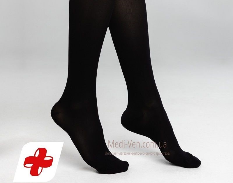 Компрессионные колготы Lauma medical 1 класс компрессии закрытый носок черные