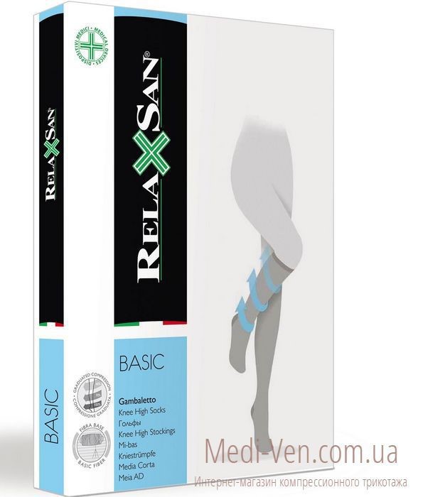 Компрессионные гольфы Relaxsan Basic PLUS 140 den 2 класс компрессии закрытый носок (с мыском) для женщин и мужчин