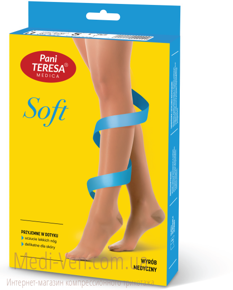 Женские компрессионные колготы Pani Teresa Soft профилактические закрытый носок (с мыском)