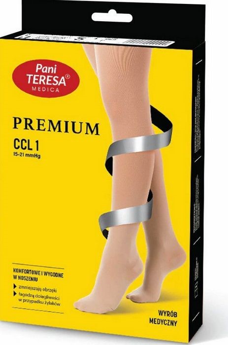 Компрессионные колготы для беременных Pani Teresa PREMIUM 1 класс компрессии закрытый носок (с мыском)