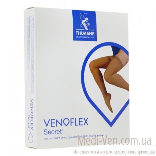 Женские компрессионные чулки Venoflex Secret 1 класс компрессии открытый и закрытый носок