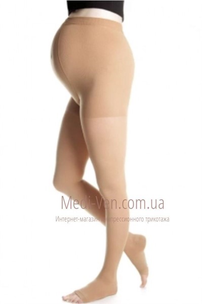 Компрессионные колготы для беременных Maxis Micro 2 класс компрессии открытый носок