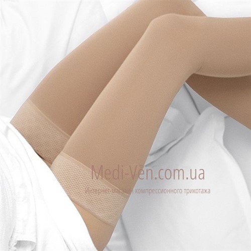 Женские компрессионные чулки Maxis Cotton с микрокапсулами Aloe Vera 2 класс компрессии с открытым носок
