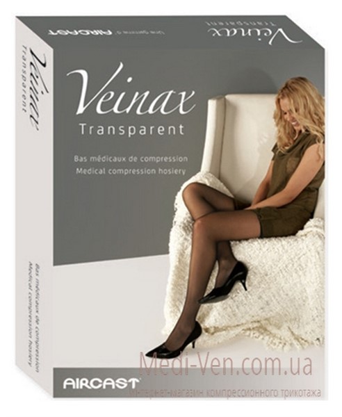 Женские компрессионные чулки Veinax Transparent 1 класс компрессии закрытый носок