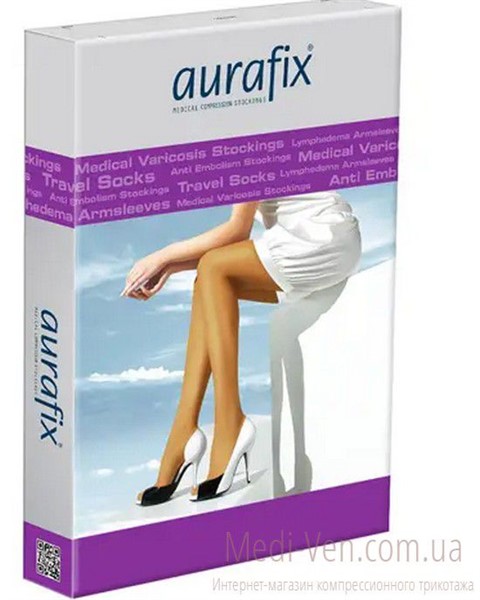 Компрессионные гольфы Aurafix 3 класс компрессии открытый носок бежевые для женщин и мужчин