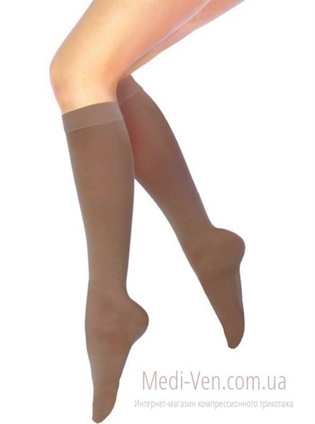 Женские компрессионные гольфы Pani Teresa Soft профилактические закрытый носок (с мыском)