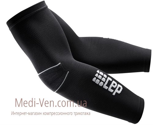 Компрессионные спортивные рукава medi CEP 1 класс компрессии для женщин и мужчин - черные - Германия
