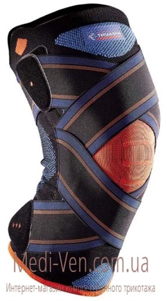 Бандаж для коленного сустава Thuasne Novelastic 0270 с перекрестными ремнями и боковыми ребрами жесткости - Франция