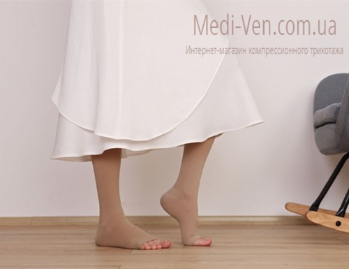 Компрессионные чулки ComfortMed 2 класс компрессии для женщин и мужчин ОТКРЫТЫЙ НОСОК - Турция