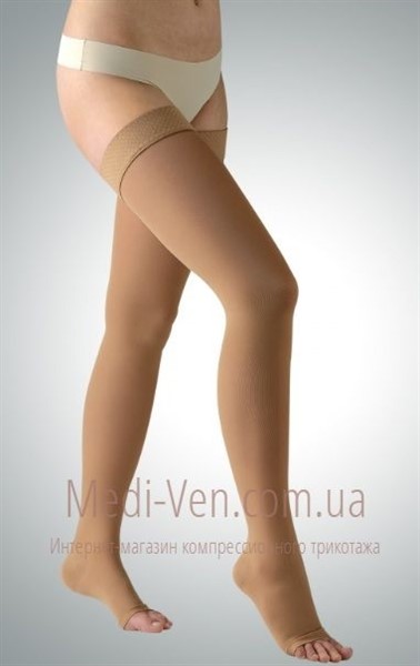 Компрессионные чулки Aries Avicenum 360 2 класс компрессии бежевые открытый носок Компрессионные чулки Aries Avicenum 360 2 класс компрессии бежевые открытый носок