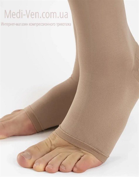 Компрессионные гольфы Relaxsan Medicale Premium 2 класс компрессии ОТКРЫТЫЙ НОСОК для женщин и мужчин бежевые - Италия