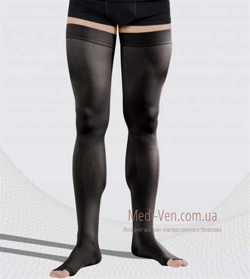 Компрессионные чулки Tonus Elast Lux 2 класс компрессии черные открытый носок