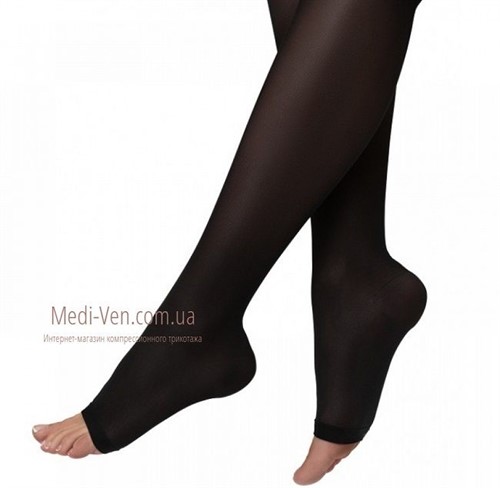 Компрессионные чулки Tonus Elast Lux 2 класс компрессии черные открытый носок
