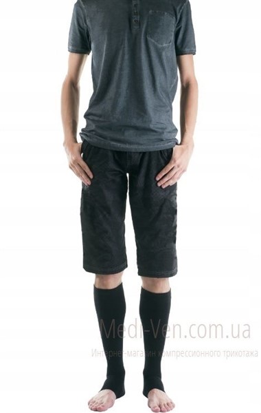 ХЛОПОК Мужские компрессионные гольфы Soloventex 2 класс компрессии открытый носок