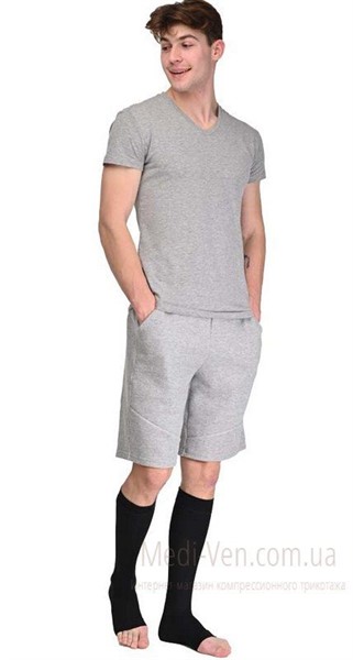 ХЛОПОК Мужские компрессионные гольфы Soloventex 2 класс компрессии открытый носок