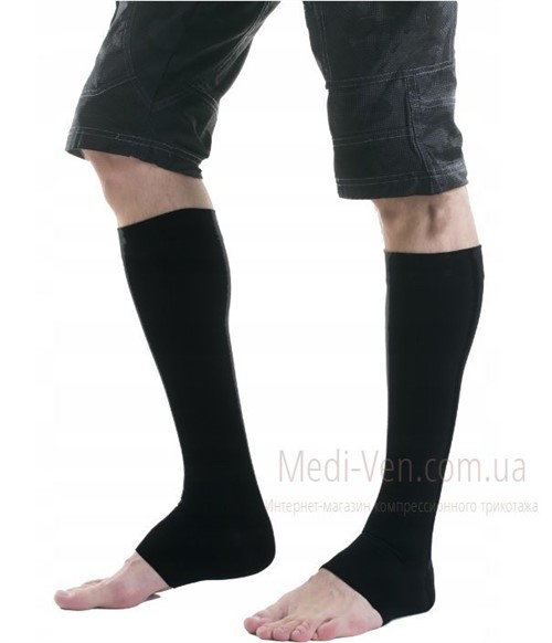 ХЛОПОК Мужские компрессионные гольфы Soloventex 2 класс компрессии открытый носок