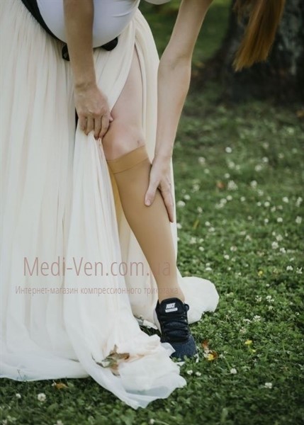 Компрессионные гольфы Tonus Elast 0401 LUX 1 класс компрессии для женщин и мужчин ЗАКРЫТЫЙ НОСОК цвет карамель, рост 2, размер 2 - Латвия - фото 33681