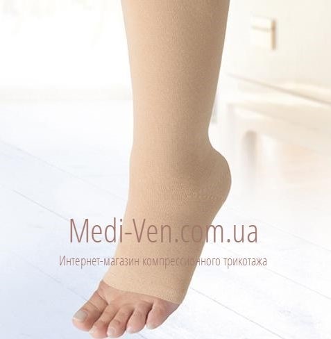 Компрессионные чулки Belsana Vivere 2 класс компрессии СТРОГАЯ РЕЗИНКА (для женщин и мужчин) ОТКРЫТЫЙ НОСОК цвет карамель - Германия