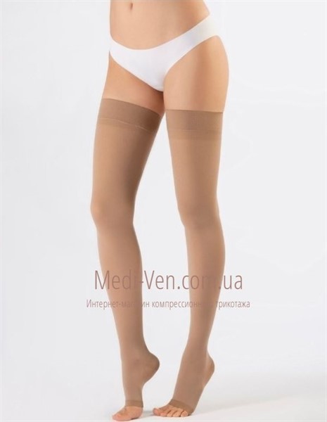 Компрессионные чулки Ofa Bamberg Classic 2 класс компрессии открытый носок бежевые