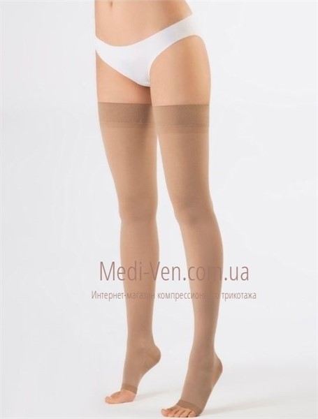 Компрессионные чулки Ofa Bamberg Classic 2 класс компрессии открытый носок бежевые