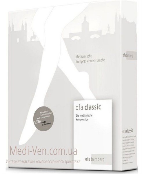 Компрессионные чулки Ofa Bamberg Classic 2 класс компрессии открытый носок бежевые